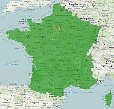 Densité de population par département