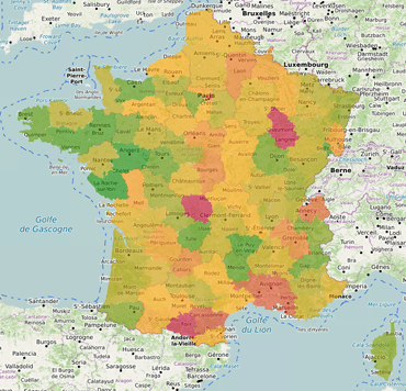 Note globale de satisfaction par département