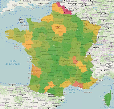 Population totale par département - Data INSEE