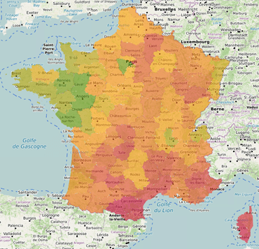 Résultats Emmanuel Macron par département