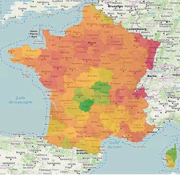 Vote Fabien Roussel par département