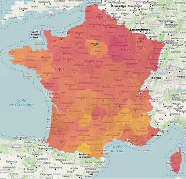 Résultats Jean-Luc Mélenchon par département