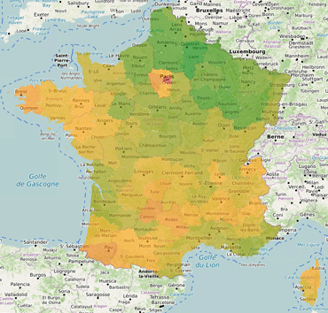 Résultats Marine Le Pen par département