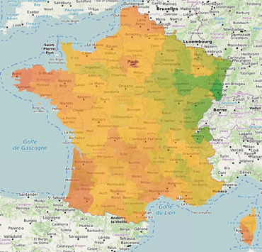 Vote Nicolas Dupont-Aignan par département