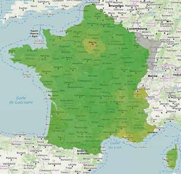 Prix immobilier moyen au m2 par département