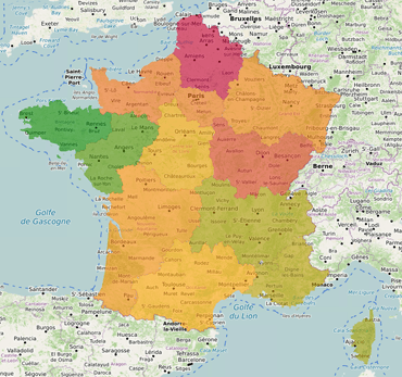 Nombre d'agressions physiques et sexuelles par région