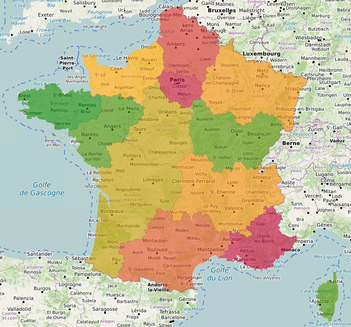 Qualité de l'environnement par région