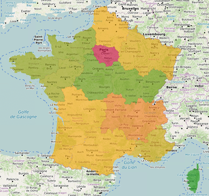 Population totale par région - Data INSEE