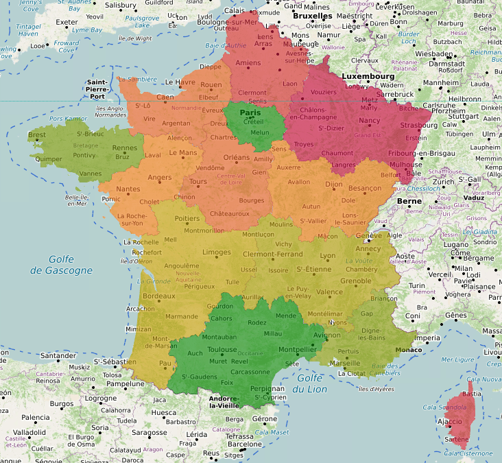 Résultats Jean-Luc Mélenchon par région