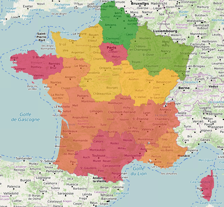 Résultats Marine Le Pen par région