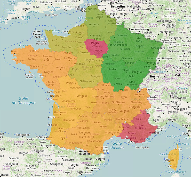 Résultats électoraux Nathalie Arthaud par région