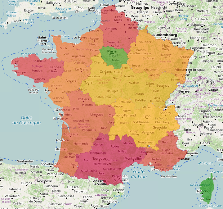 Vote Valérie Pécresse par région