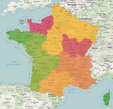 Nombre de trafics de stupéfiants par région