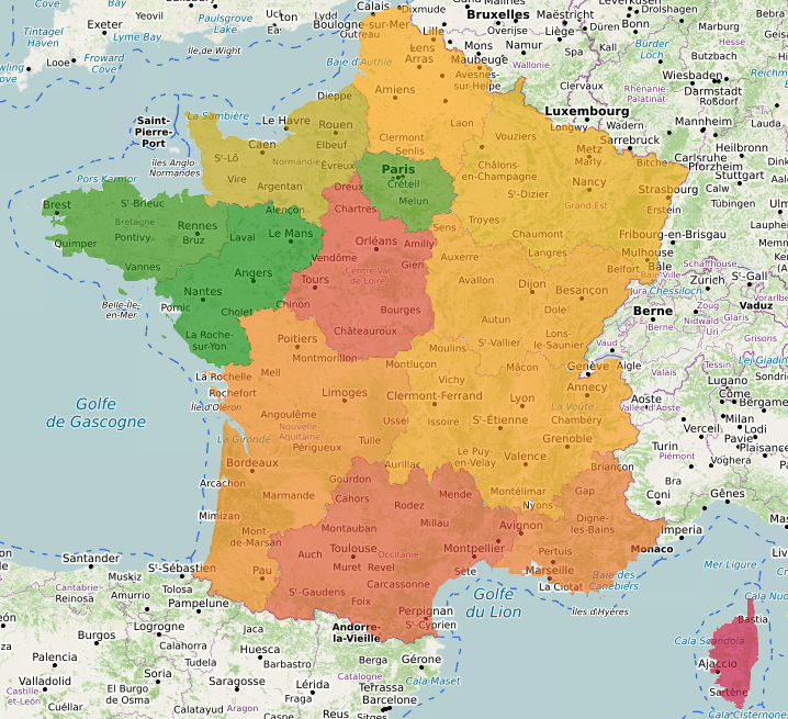 Note de vie pratique par région