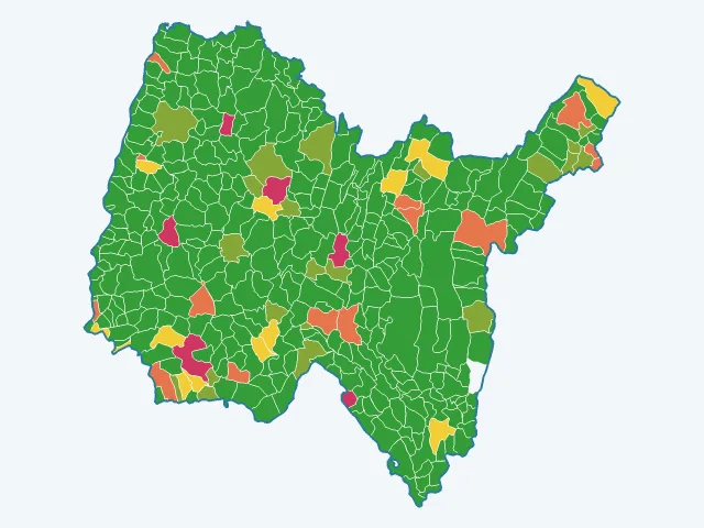 Carte des agressions physiques et sexuelles dans l'Ain (01)