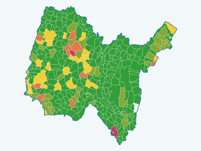 Carte des cambriolages dans l'Ain (01)