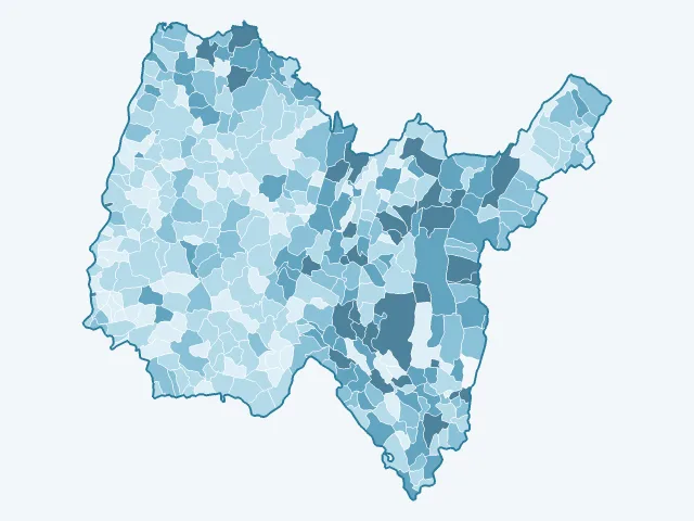 Carte des logements vacants dans l'Ain (01)