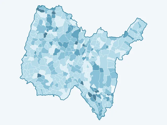 Carte du vote Anne Hidalgo dans l'Ain (01)