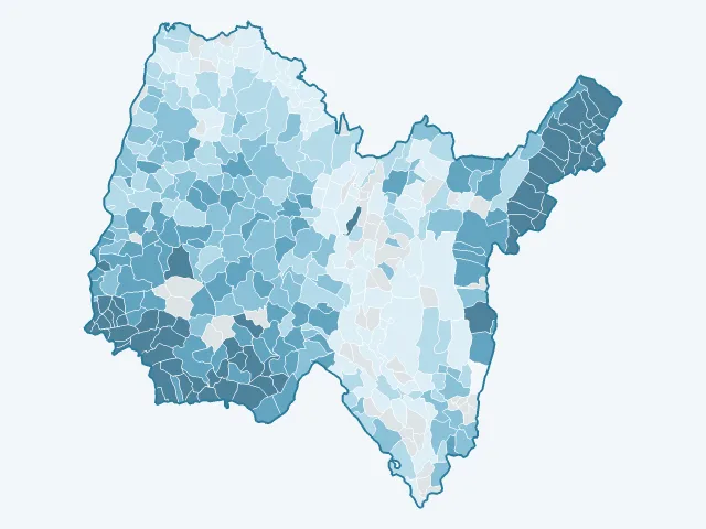 Carte des prix de l'immobilier dans l'Ain (01)