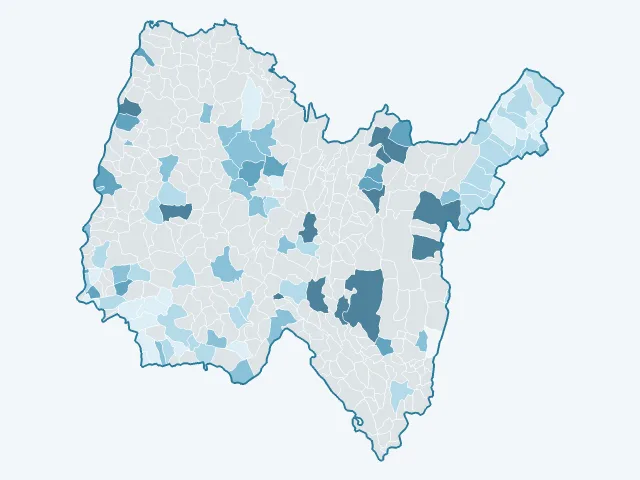 Carte du rendement locatif dans l'Ain (01)