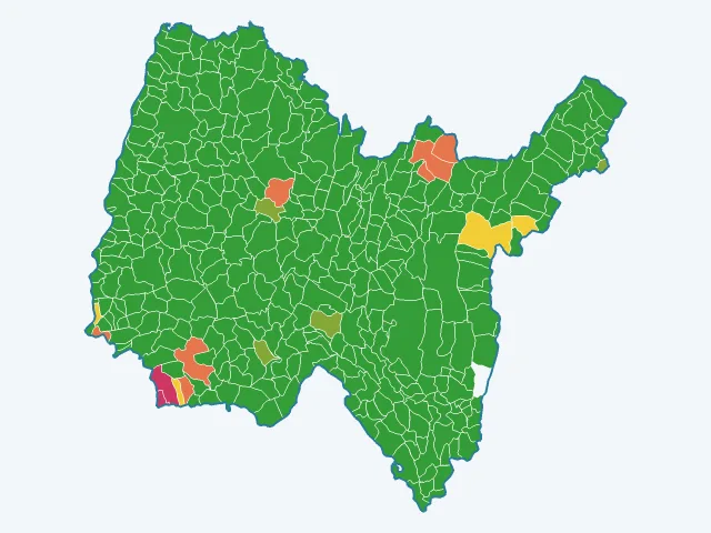 Carte des infractions liées aux stupéfiants dans l'Ain (01)