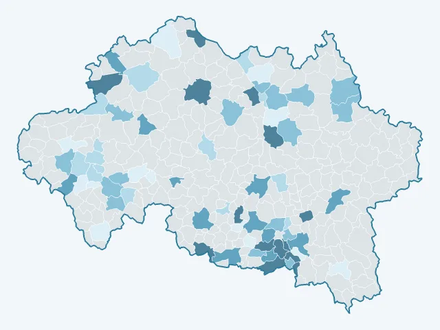 Carte de l'évolution des prix immobiliers dans l'Allier (03)