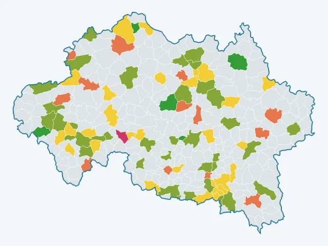 Carte de la satisfaction des habitants dans l'Allier (03)