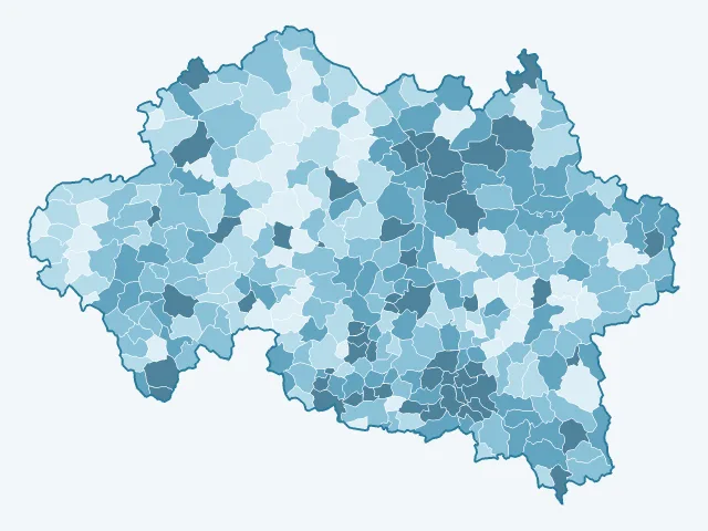 Carte du vote Emmanuel Macron dans l'Allier (03)