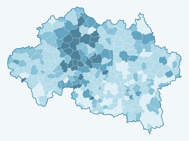 Carte du vote Fabien Roussel dans l'Allier (03)