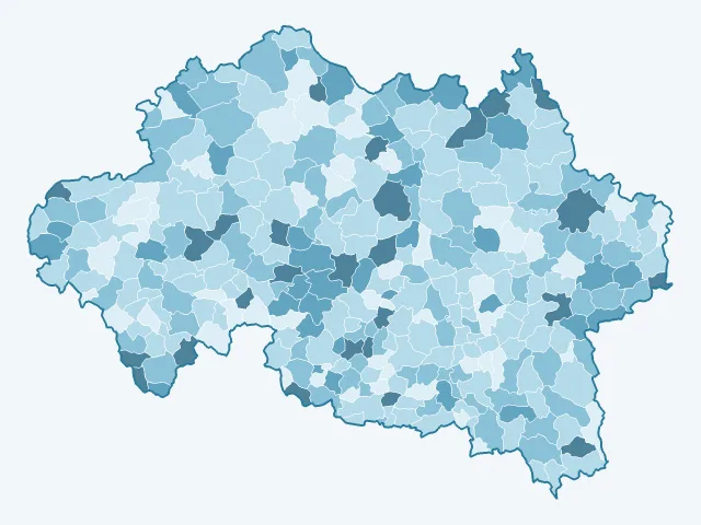 Carte du vote Valérie Pécresse dans l'Allier (03)