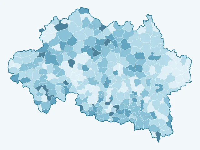 Carte du vote Yannick Jadot dans l'Allier (03)