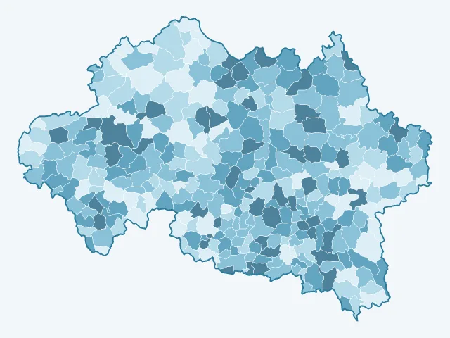 Carte de la population active dans l'Allier (03)