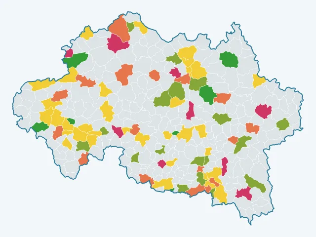 Carte de la vie pratique dans l'Allier (03)