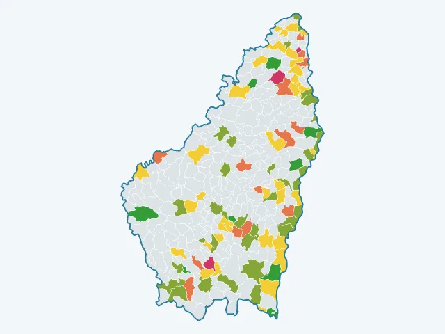 Carte de la satisfaction des habitants dans l'Ardèche (07)