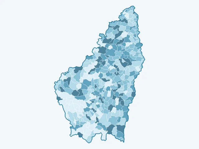 Carte des logements vacants dans l'Ardèche (07)
