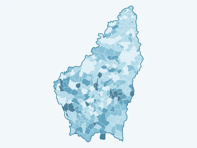 Carte du vote Fabien Roussel dans l'Ardèche (07)