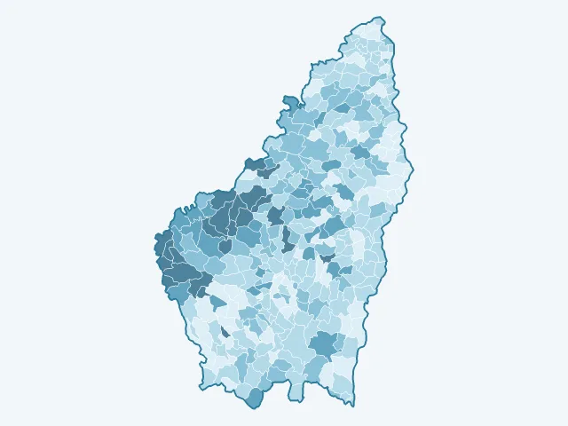Carte du vote Jean Lassalle dans l'Ardèche (07)