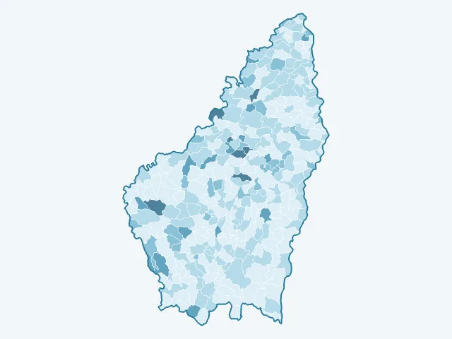 Carte du vote Nathalie Arthaud dans l'Ardèche (07)