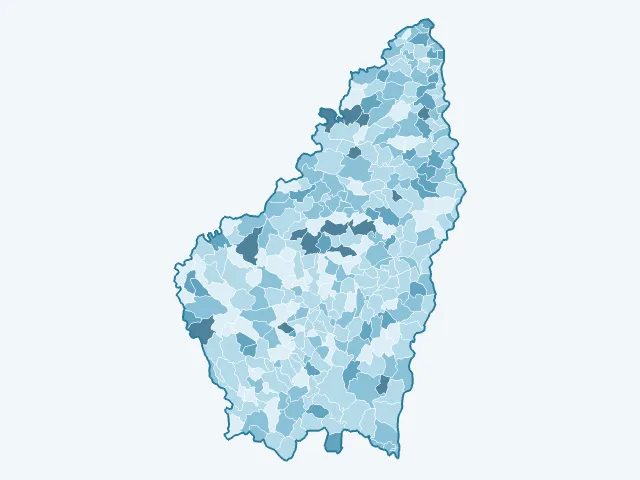 Carte du vote Nicolas Dupont-Aignan dans l'Ardèche (07)