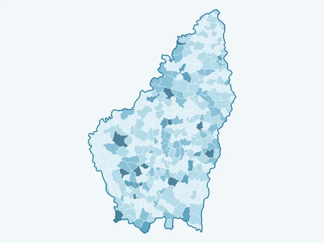 Carte du vote Philippe Poutou dans l'Ardèche (07)