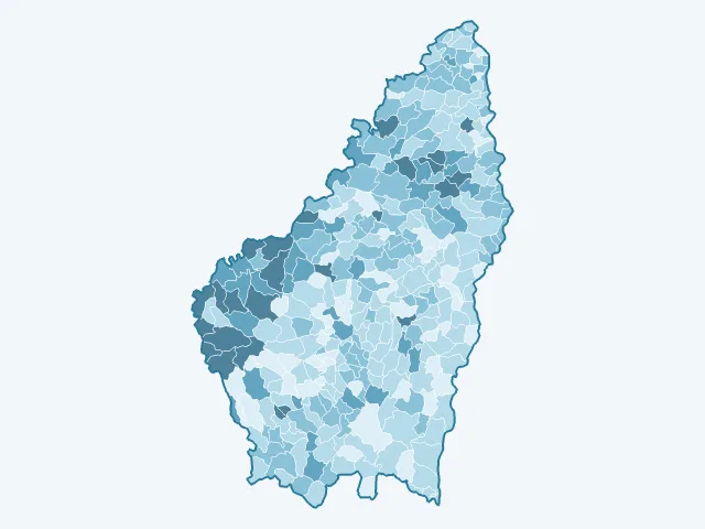 Carte du vote Valérie Pécresse dans l'Ardèche (07)