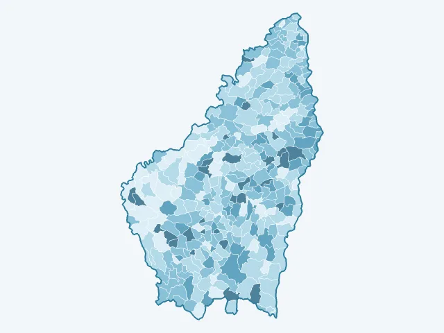 Carte du vote Yannick Jadot dans l'Ardèche (07)