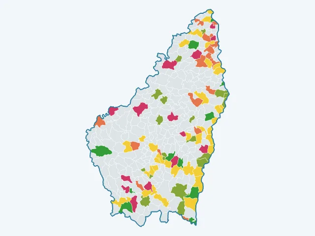 Carte de la vie pratique dans l'Ardèche (07)