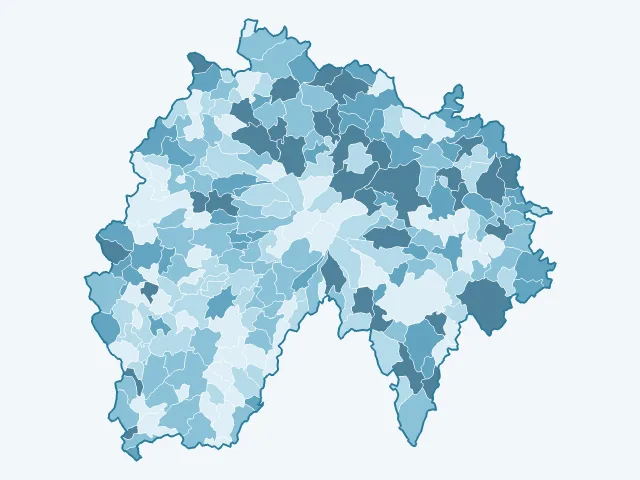Carte des logements vacants dans le Cantal (15)