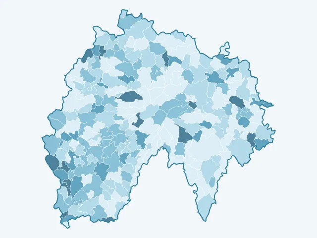 Carte du vote Anne Hidalgo dans le Cantal (15)