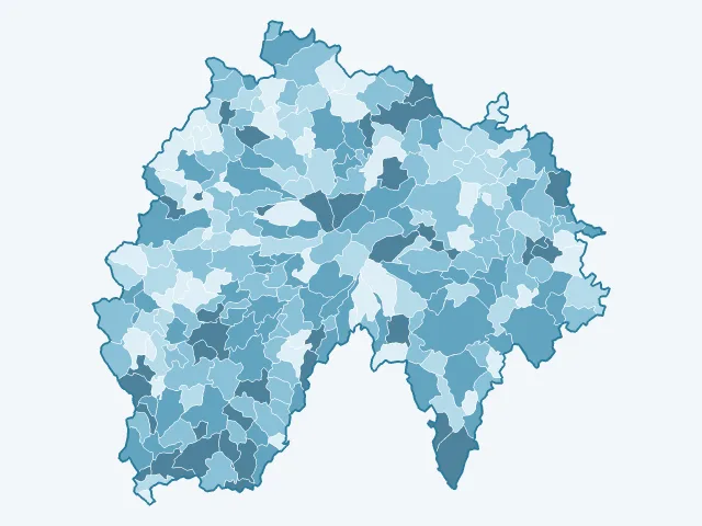 Carte du vote Emmanuel Macron dans le Cantal (15)