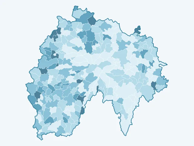 Carte du vote Fabien Roussel dans le Cantal (15)