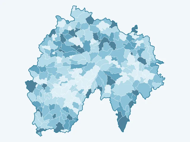 Carte du vote Jean Lassalle dans le Cantal (15)