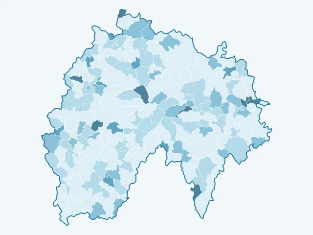 Carte du vote Nathalie Arthaud dans le Cantal (15)