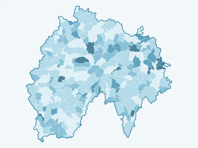 Carte du vote Nicolas Dupont-Aignan dans le Cantal (15)